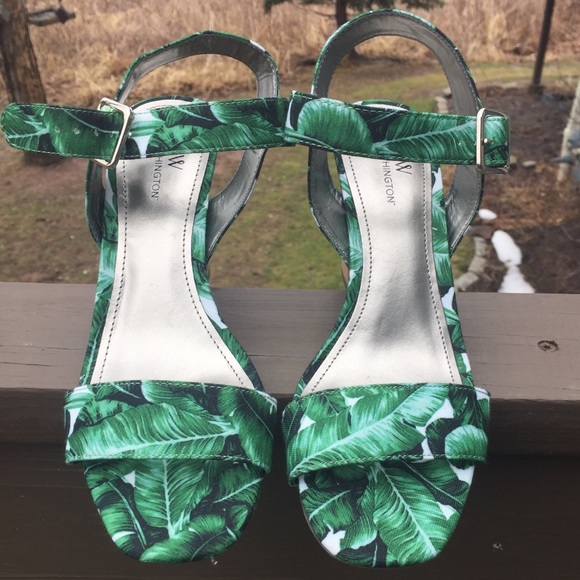 forest green block heels